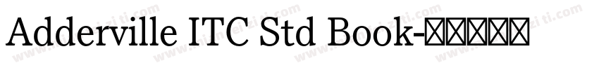 Adderville ITC Std Book字体转换
